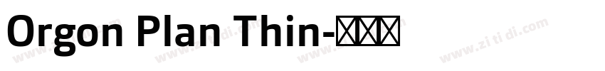 Orgon Plan Thin字体转换